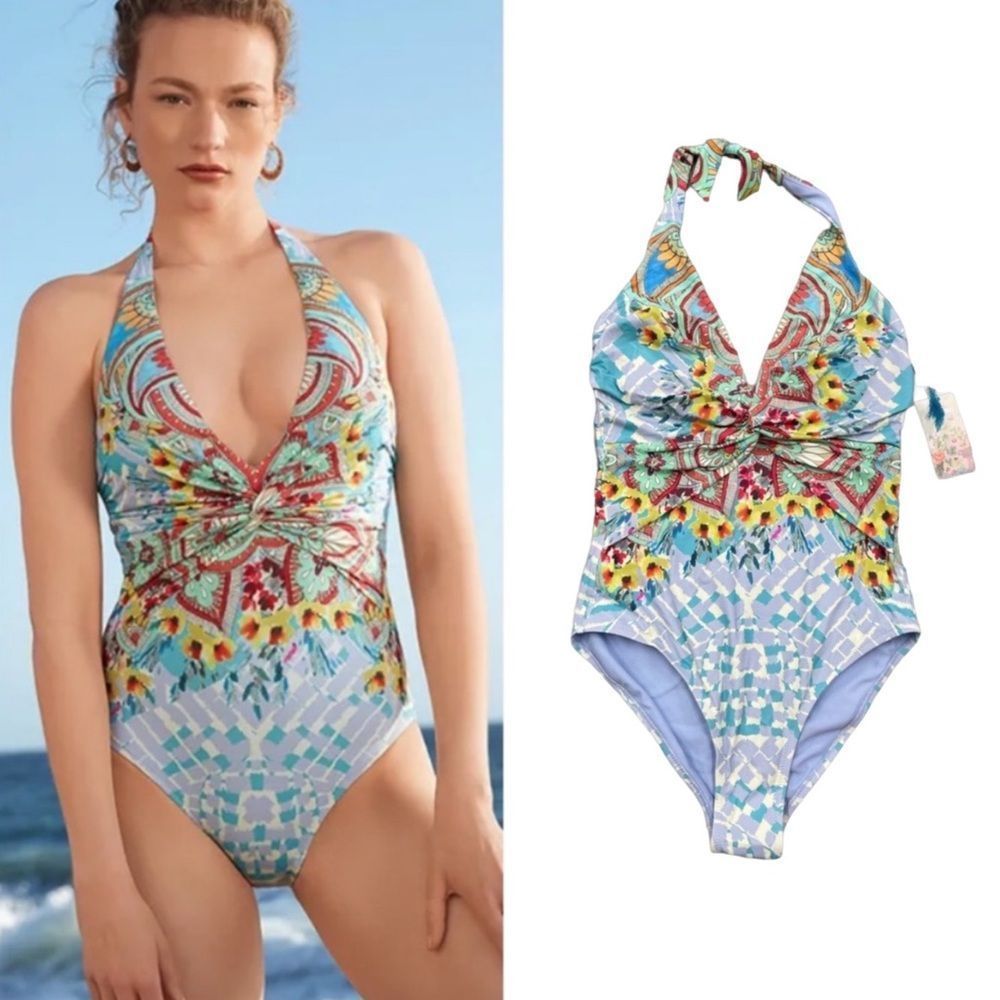 NWT Johnny Was Elena Twist One Piece Swimsuit - Picture 3 of 11